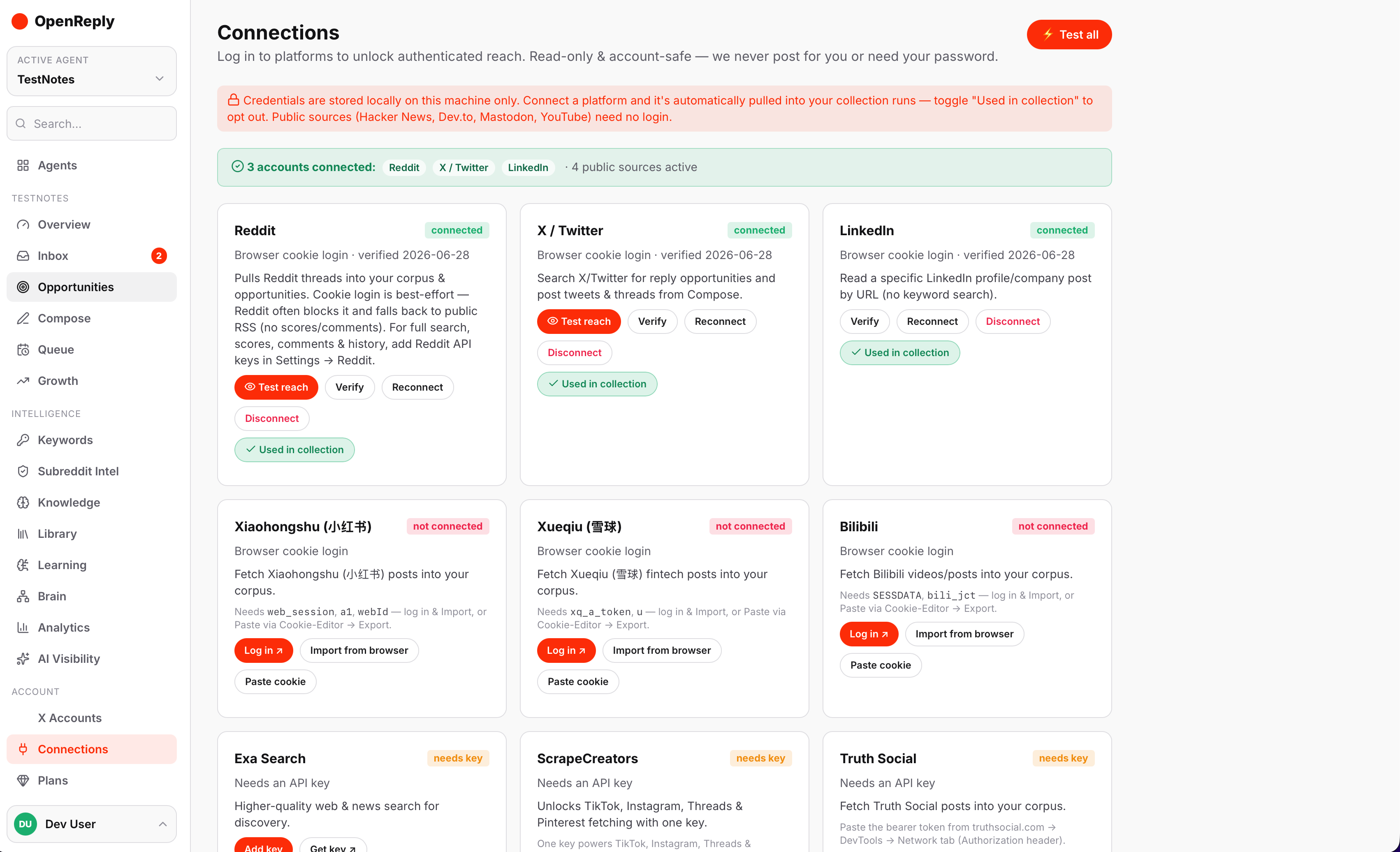More platform connections and public sources